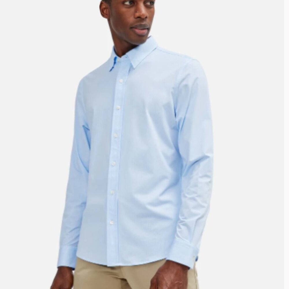 RHONE Light Blue Men's Casual Button-Down Shirt
